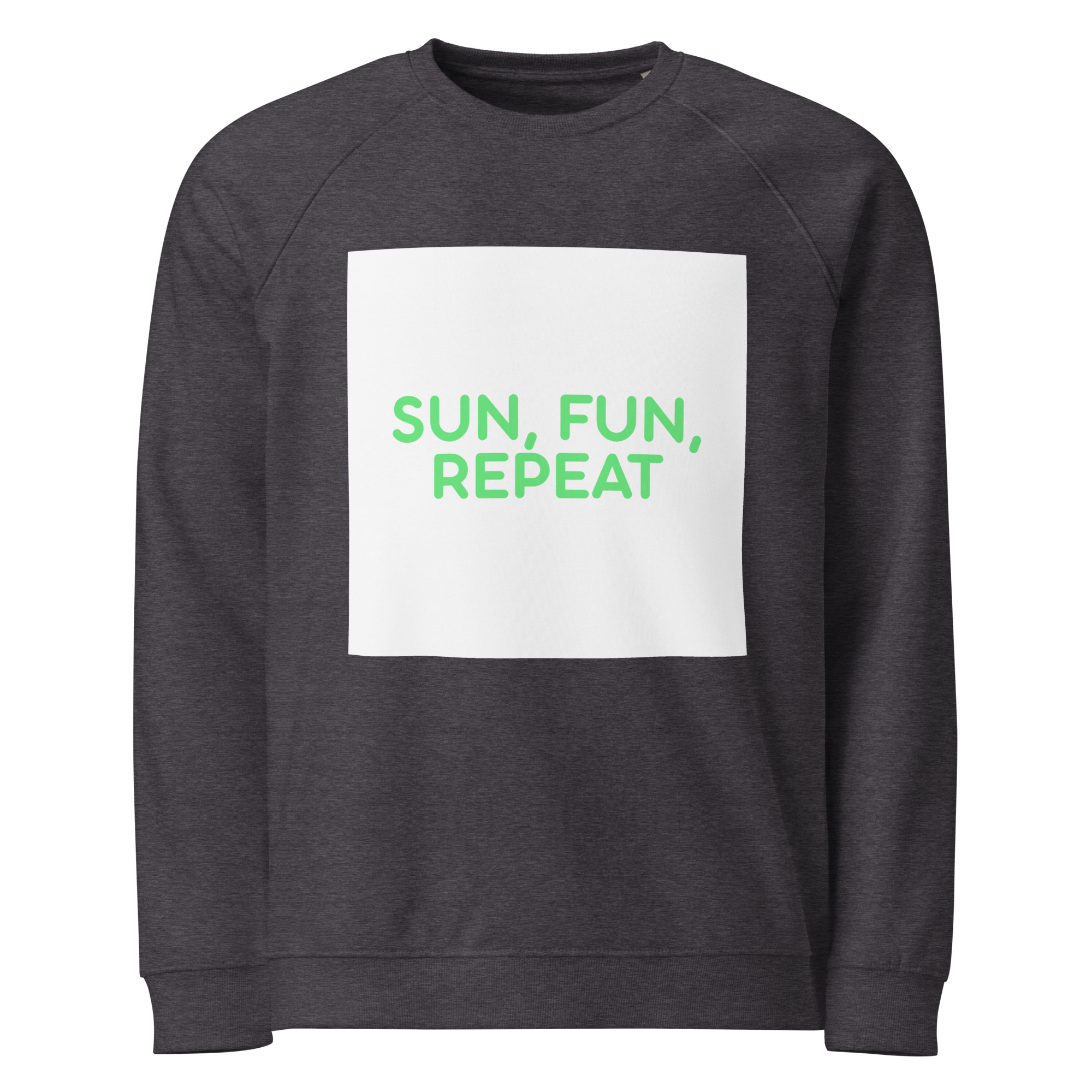 Unisex organic raglan sweatshirt - Image 3