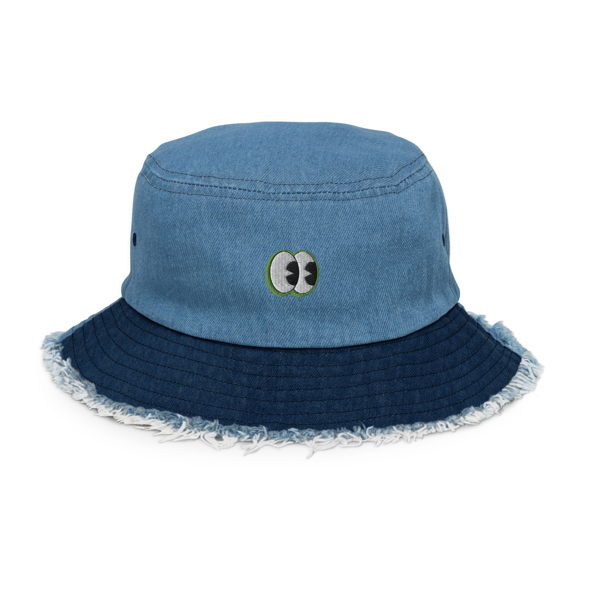 Distressed denim bucket hat - Image 2