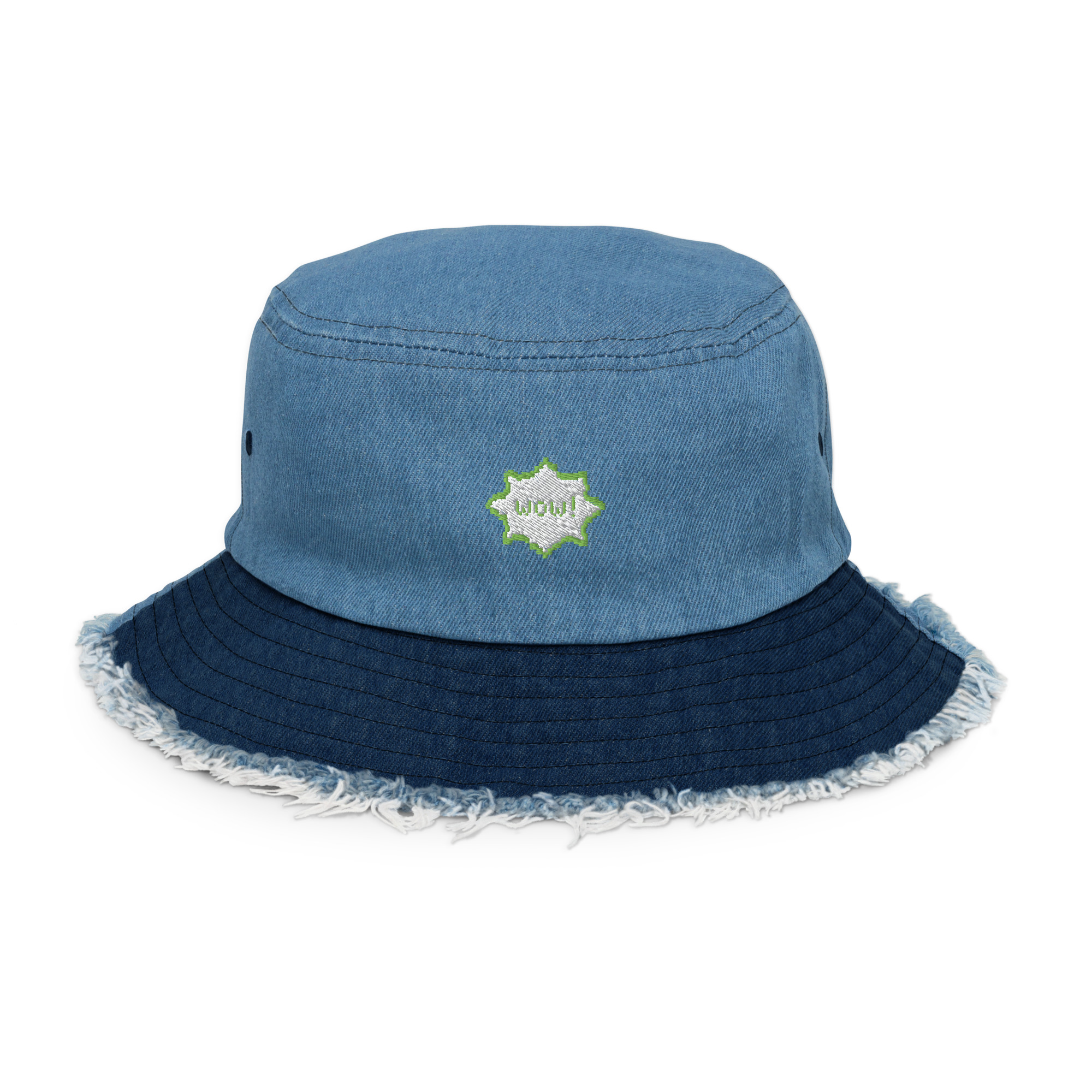 Distressed denim bucket hat - Image 2
