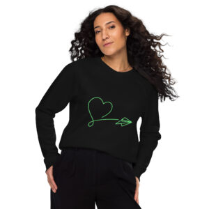 Alternative view of Unisex organic raglan sweatshirt