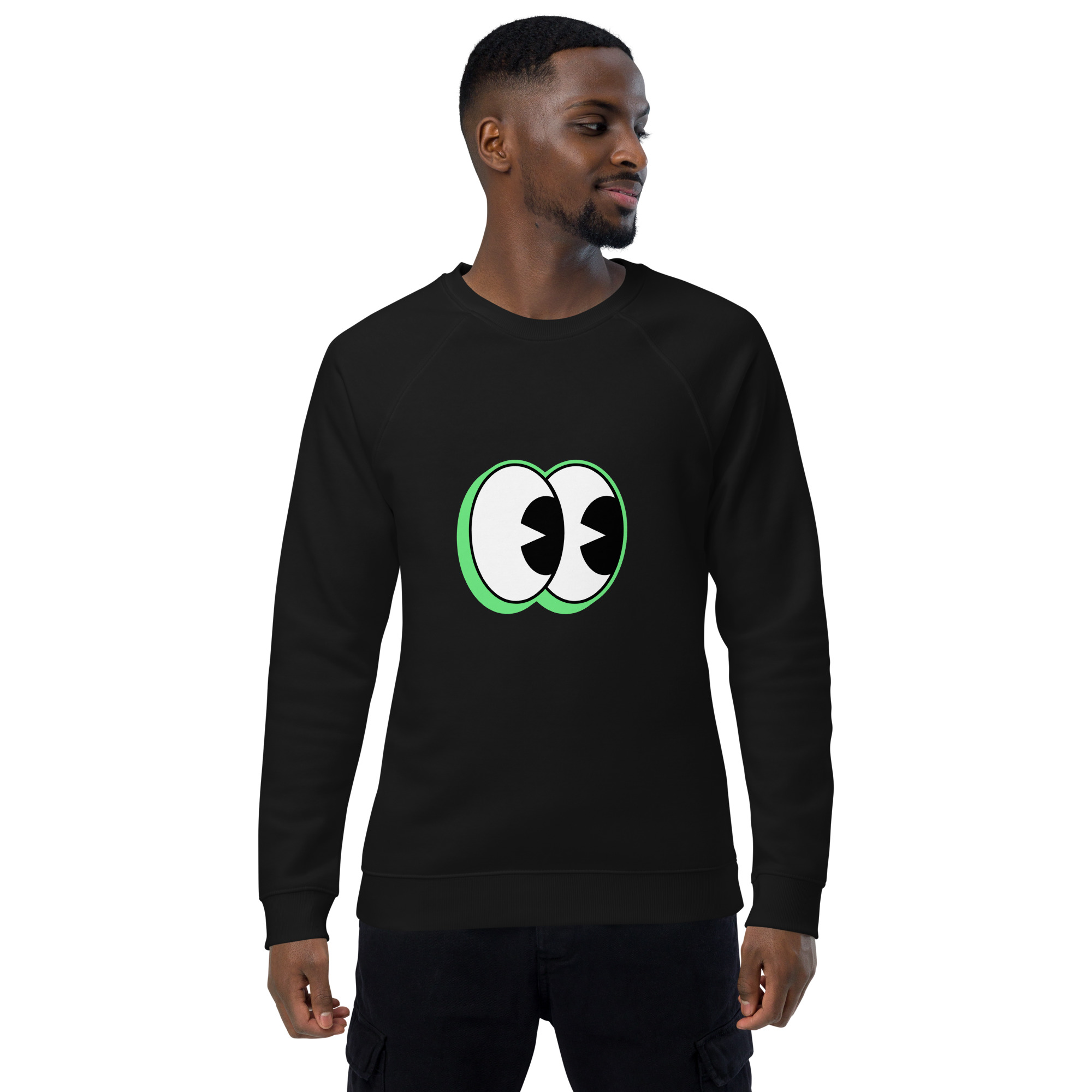 Unisex organic raglan sweatshirt - Image 2