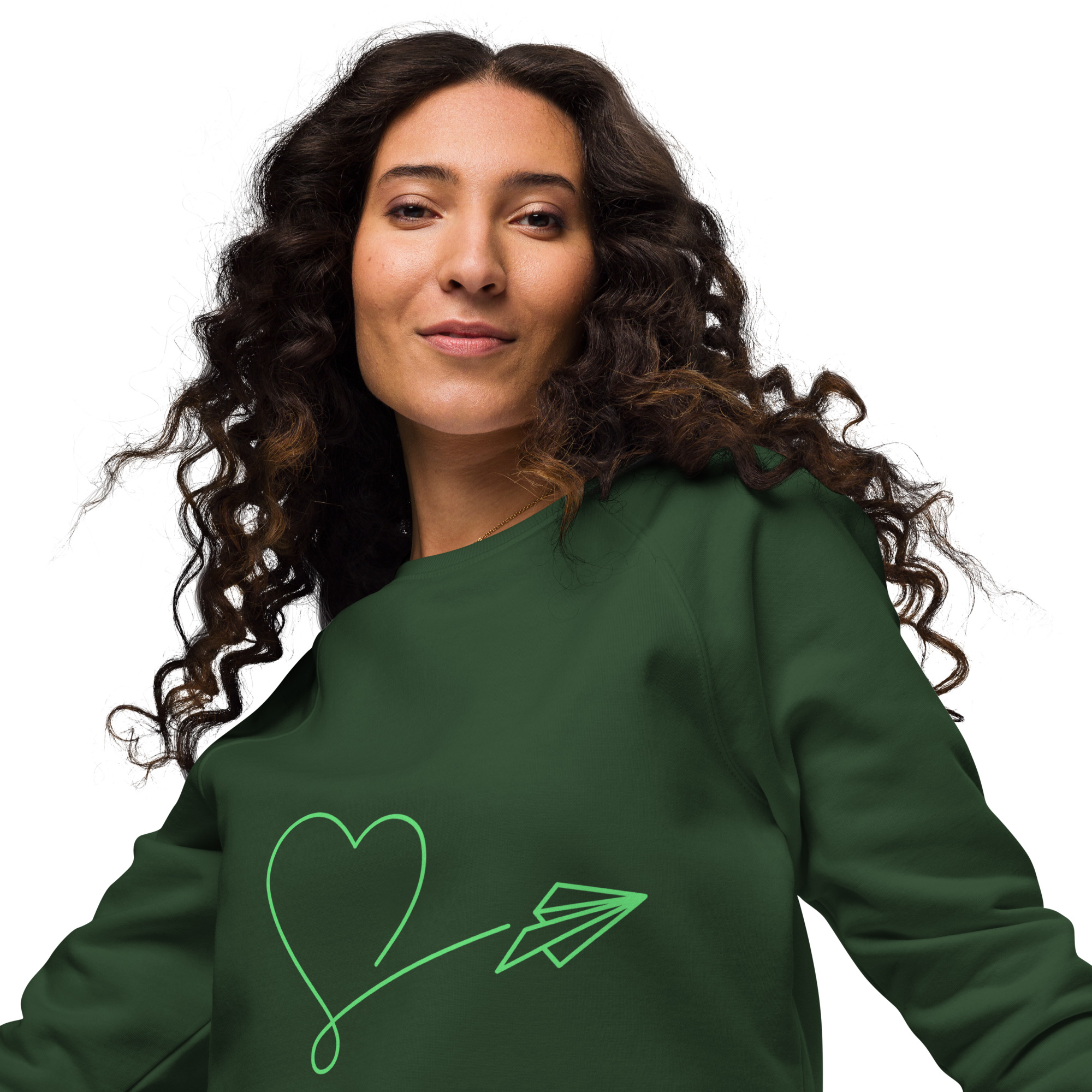 Unisex organic raglan sweatshirt - Image 14