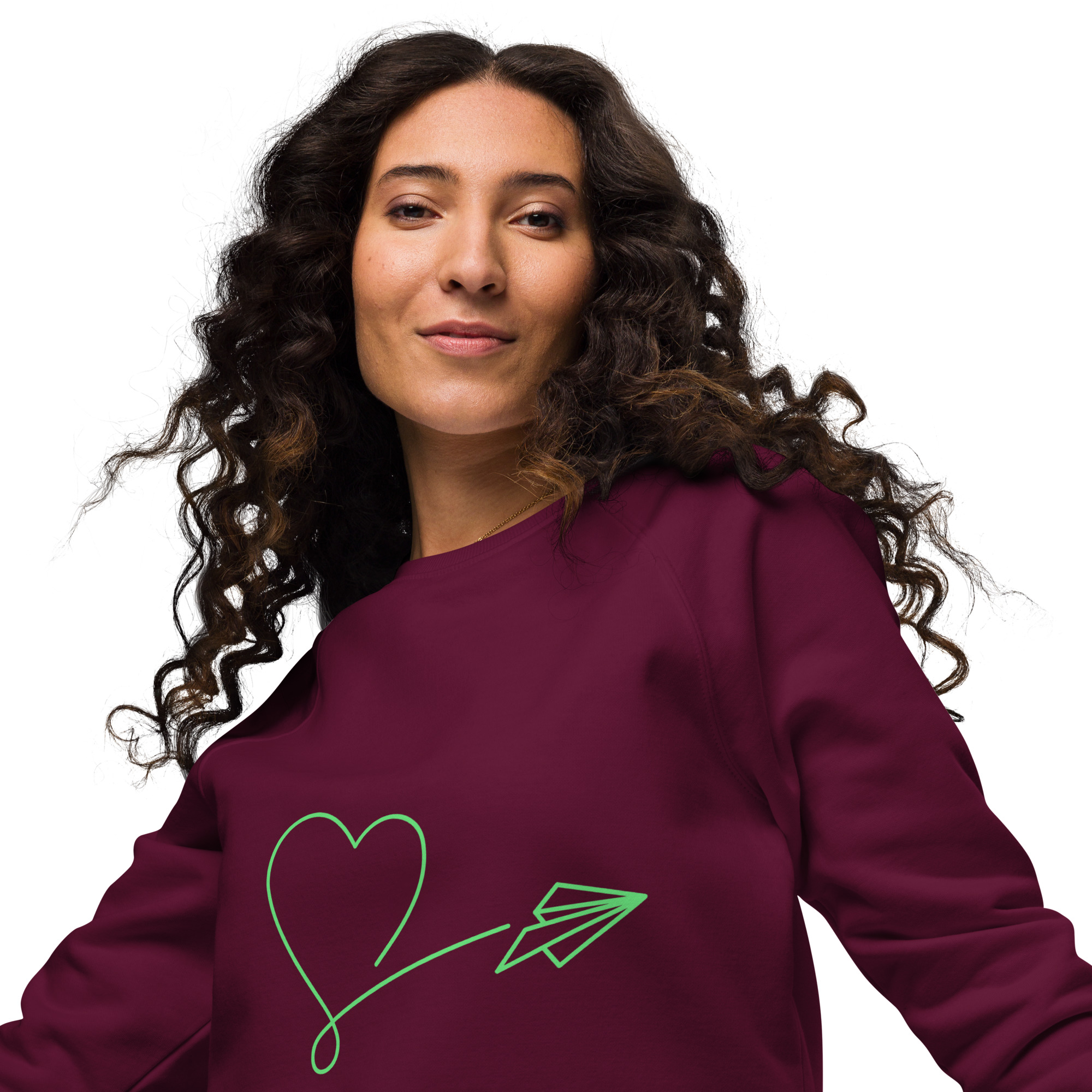 Unisex organic raglan sweatshirt - Image 12