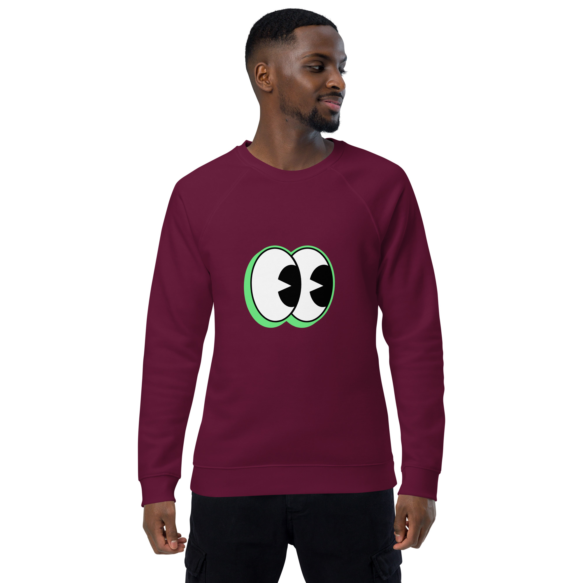 Unisex organic raglan sweatshirt - Image 3