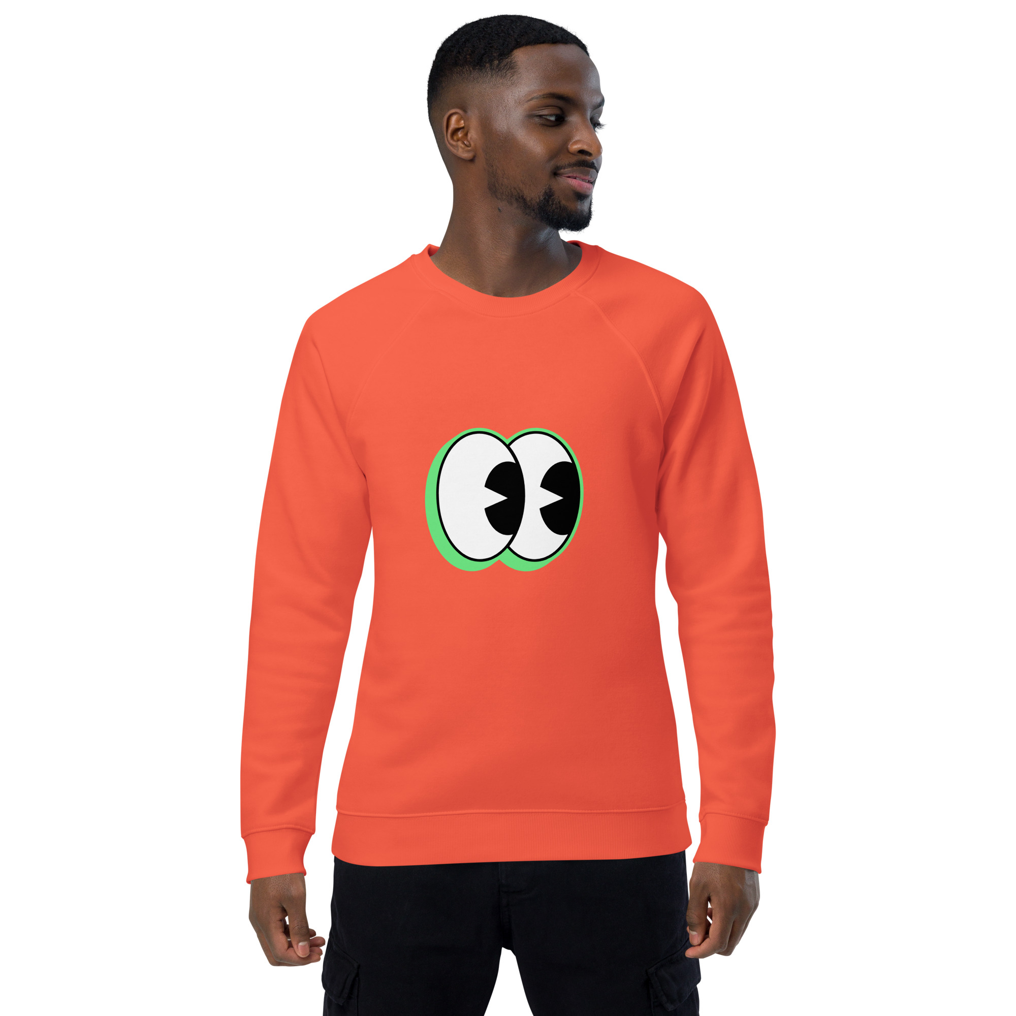 Unisex organic raglan sweatshirt