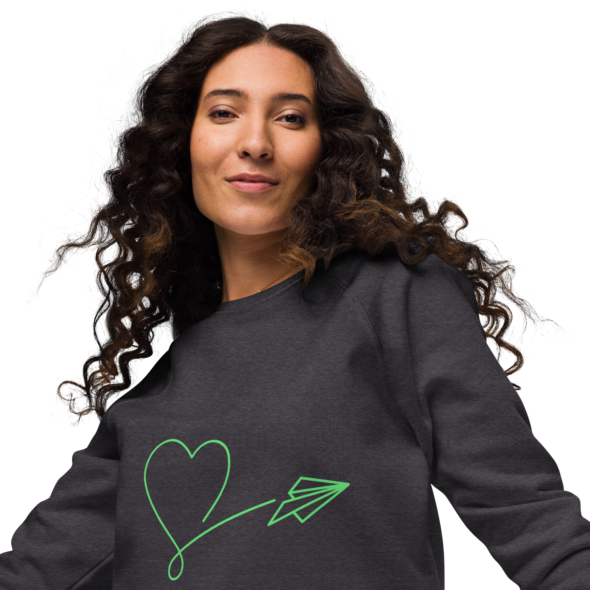 Unisex organic raglan sweatshirt - Image 13
