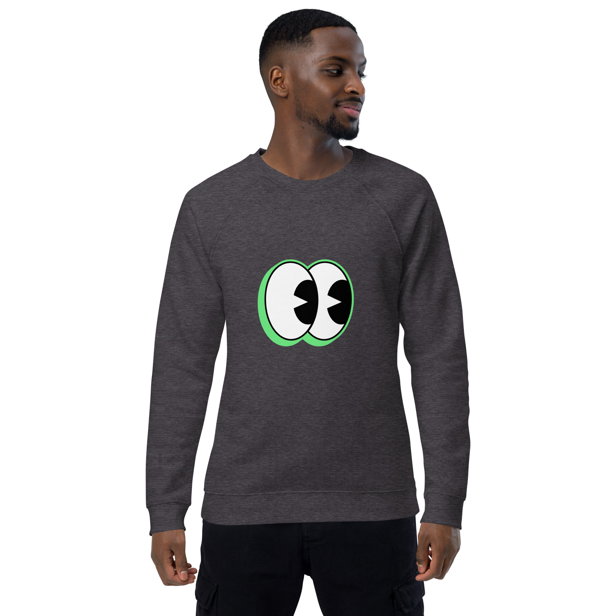 Unisex organic raglan sweatshirt - Image 4