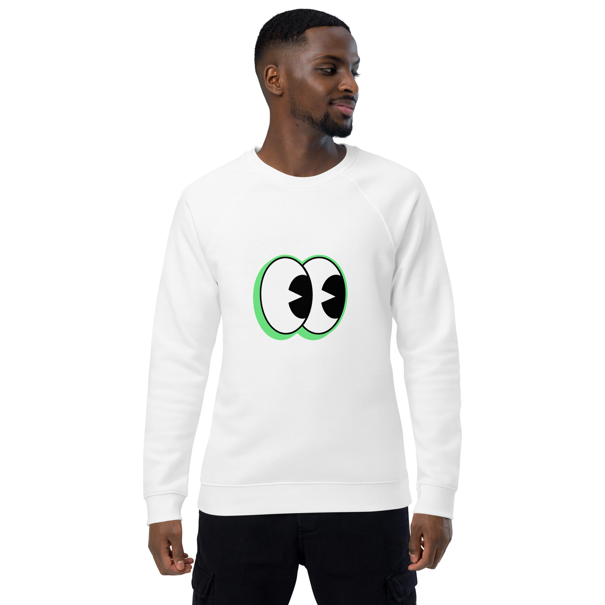 Unisex organic raglan sweatshirt - Image 6