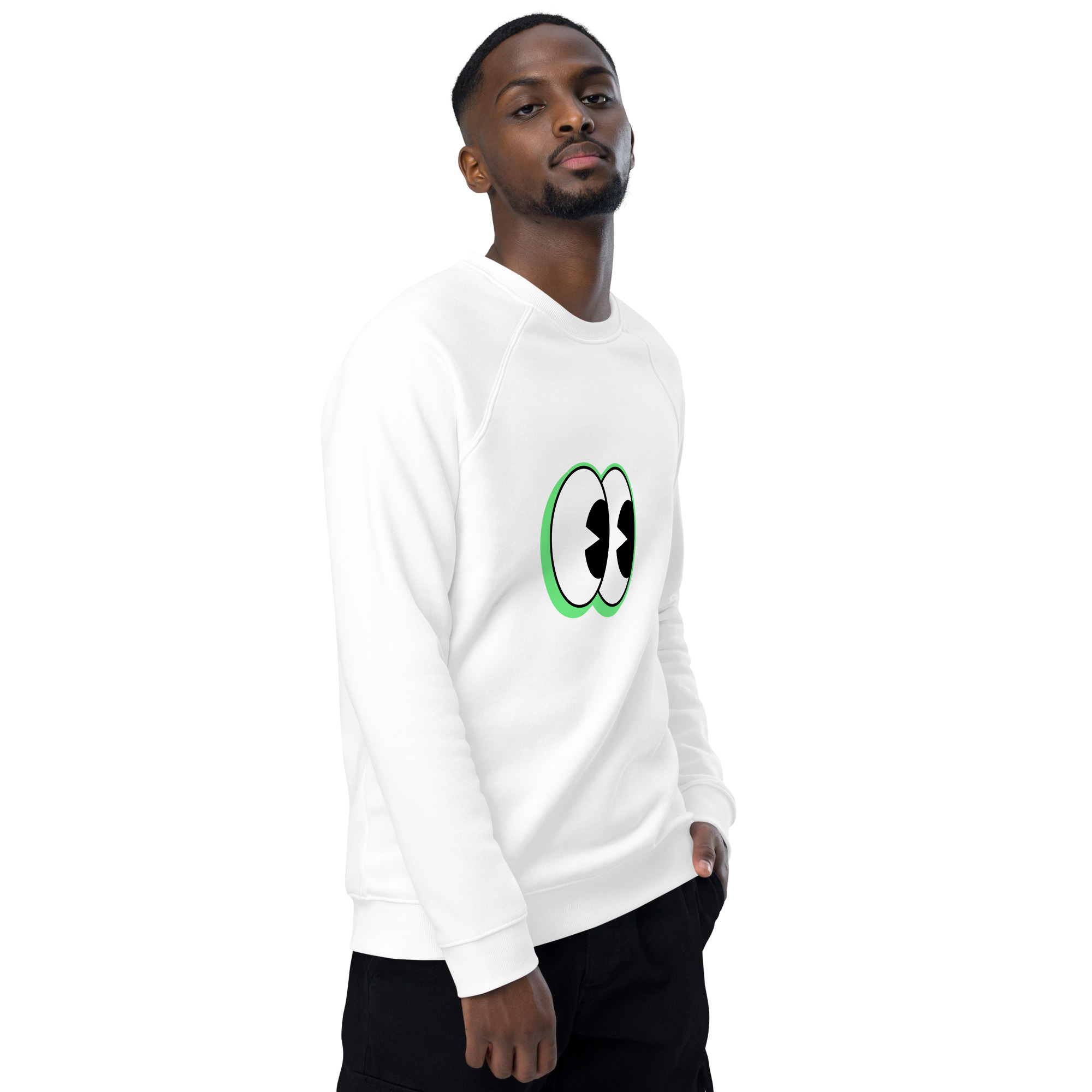 Unisex organic raglan sweatshirt - Image 48